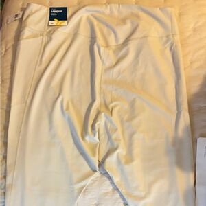 Cream colored Ribbed Capri Leggings, New size 4X